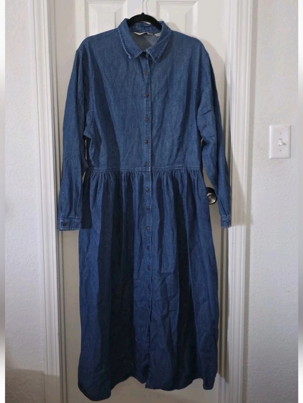 Vintage Eddie Bauer Maxi Denim Dress Size XL - Picture 2 of 16